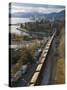 Freight Train Carrying Grain, Vancouver, British Columbia, Canada, North America-Christian Kober-Stretched Canvas