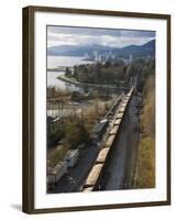 Freight Train Carrying Grain, Vancouver, British Columbia, Canada, North America-Christian Kober-Framed Photographic Print