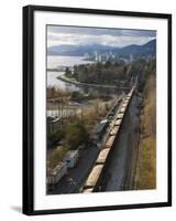 Freight Train Carrying Grain, Vancouver, British Columbia, Canada, North America-Christian Kober-Framed Photographic Print