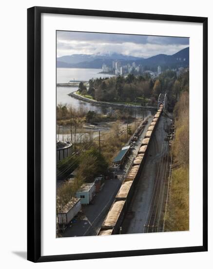 Freight Train Carrying Grain, Vancouver, British Columbia, Canada, North America-Christian Kober-Framed Photographic Print