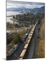 Freight Train Carrying Grain, Vancouver, British Columbia, Canada, North America-Christian Kober-Mounted Photographic Print