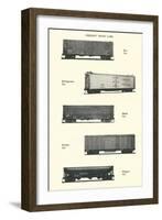 Freight Train Cars-null-Framed Art Print