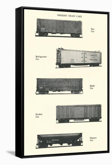 Freight Train Cars-null-Framed Stretched Canvas