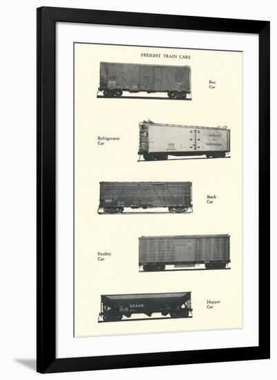 Freight Train Cars-null-Framed Art Print
