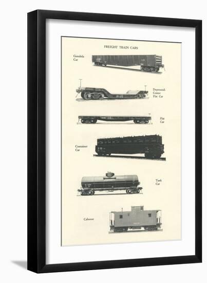 Freight Train Cars-null-Framed Art Print