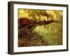 Freight Train, Dusk-Fritz Thaulow-Framed Giclee Print