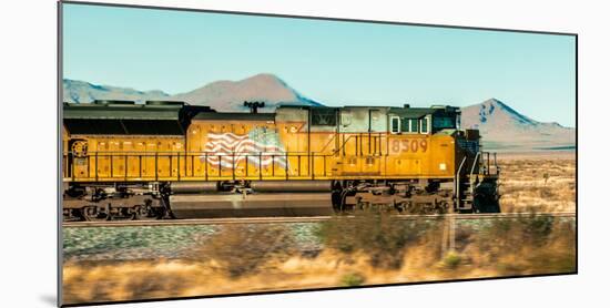 Freight Train Engine on the Move in West Texas-James White-Mounted Photographic Print