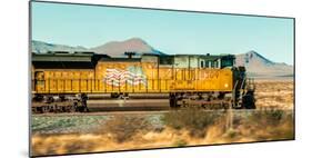 Freight Train Engine on the Move in West Texas-James White-Mounted Photographic Print