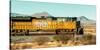 Freight Train Engine on the Move in West Texas-James White-Stretched Canvas