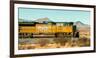 Freight Train Engine on the Move in West Texas-James White-Framed Photographic Print