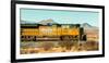 Freight Train Engine on the Move in West Texas-James White-Framed Photographic Print