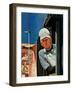 "Freight Train Engineer," June 3, 1944-Fred Ludekens-Framed Giclee Print