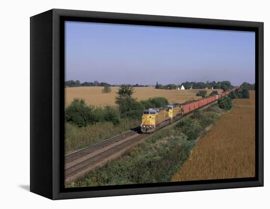 Freight Train in November, IL-Lynn M^ Stone-Framed Stretched Canvas