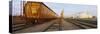 Freight Train on a Railroad Track, Webberville, Ingham County, Michigan, USA-null-Stretched Canvas