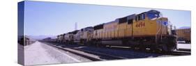 Freight Train on Railroad Tracks, California, USA-null-Stretched Canvas