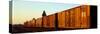 Freight Train on the Railroad Tracks, Central Valley, California, USA-null-Stretched Canvas