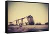Freight Train Traveling through Arizona Desert-BCFC-Framed Stretched Canvas