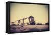 Freight Train Traveling through Arizona Desert-BCFC-Framed Stretched Canvas