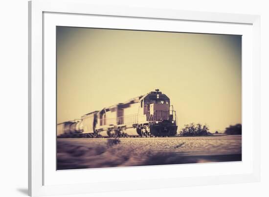 Freight Train Traveling through Arizona Desert-BCFC-Framed Photographic Print