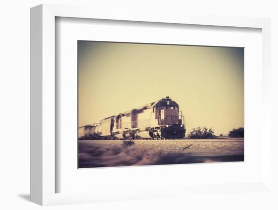 Freight Train Traveling through Arizona Desert-BCFC-Framed Photographic Print