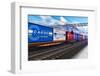 Freight Train with Cargo Containers-Scanrail-Framed Photographic Print