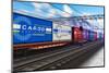 Freight Train with Cargo Containers-Scanrail-Mounted Photographic Print