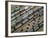 Freight Wagons on the Canadian Pacific Railway at Vancouver Harbour, Canada-Robert Francis-Framed Photographic Print