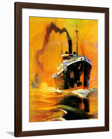 "Freighter,"December 14, 1935-Edgar Franklin Wittmack-Framed Giclee Print