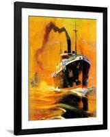 "Freighter,"December 14, 1935-Edgar Franklin Wittmack-Framed Giclee Print