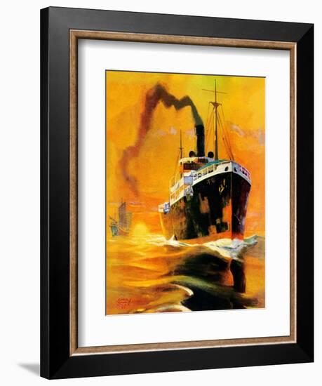 "Freighter,"December 14, 1935-Edgar Franklin Wittmack-Framed Giclee Print