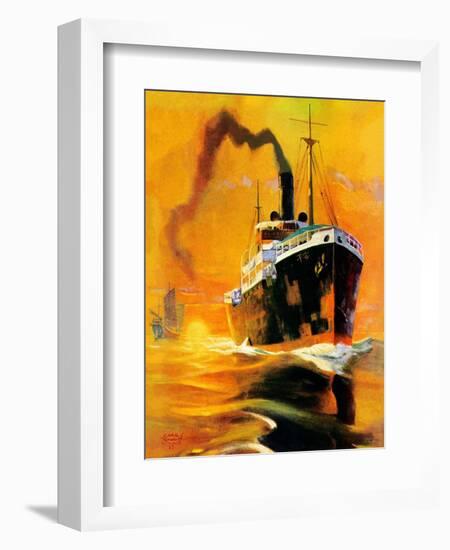 "Freighter,"December 14, 1935-Edgar Franklin Wittmack-Framed Giclee Print