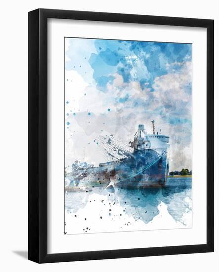 Freighter I-Chamira Young-Framed Art Print