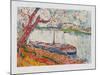 Freighter on the Seine at Chatou-Maurice de Vlaminck-Mounted Collectable Print
