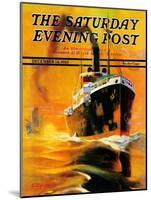 "Freighter," Saturday Evening Post Cover, December 14, 1935-Edgar Franklin Wittmack-Mounted Giclee Print