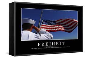 Freiheit: Motivationsposter Mit Inspirierendem Zitat-null-Framed Stretched Canvas