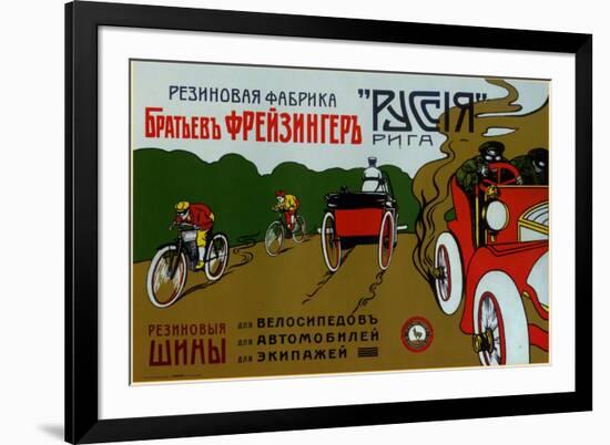 Freizinger Brothers Rubber Plant in Riga for Bicycle and Car Tires-null-Framed Art Print