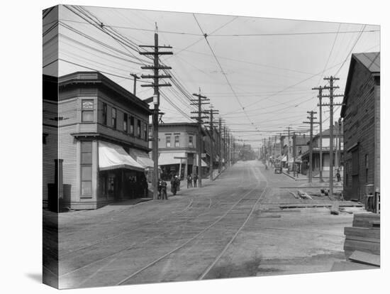 Fremont Avenue looking North Photograph - Seattle, WA-Lantern Press-Stretched Canvas