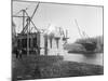 Fremont Bridge Construction Photograph - Seattle, WA-Lantern Press-Mounted Art Print