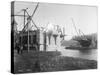 Fremont Bridge Construction Photograph - Seattle, WA-Lantern Press-Stretched Canvas