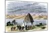 Fremont Expedition: Pyramid Lake in Nevada during John Charles Fremont's Second Expedition to the W-null-Mounted Giclee Print