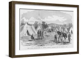 Fremont's Camp Lillie Headquarters-Frank Leslie-Framed Art Print