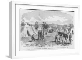 Fremont's Camp Lillie Headquarters-Frank Leslie-Framed Premium Giclee Print