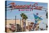 Fremont Street and Neon Sign, Las Vegas, Nevada, United States of America, North America-Michael DeFreitas-Stretched Canvas