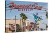 Fremont Street and Neon Sign, Las Vegas, Nevada, United States of America, North America-Michael DeFreitas-Stretched Canvas