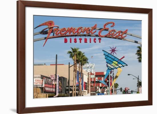 Fremont Street and Neon Sign, Las Vegas, Nevada, United States of America, North America-Michael DeFreitas-Framed Photographic Print