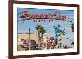 Fremont Street and Neon Sign, Las Vegas, Nevada, United States of America, North America-Michael DeFreitas-Framed Photographic Print