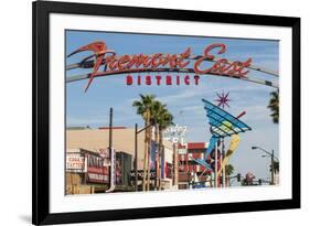 Fremont Street and Neon Sign, Las Vegas, Nevada, United States of America, North America-Michael DeFreitas-Framed Photographic Print