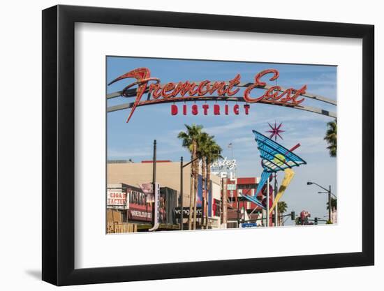 Fremont Street and Neon Sign, Las Vegas, Nevada, United States of America, North America-Michael DeFreitas-Framed Photographic Print