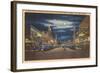 Fremont Street at Night, Las Vegas, Nevada-null-Framed Art Print