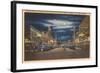 Fremont Street at Night, Las Vegas, Nevada-null-Framed Art Print